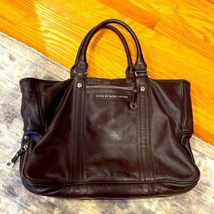 Marc Jacobs maxi tote in rich dark brown.